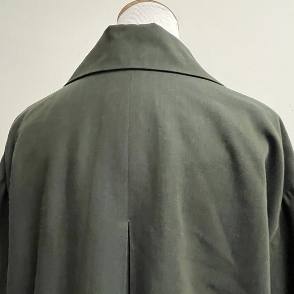 Lat Naylor Think Tank vintage olive army green wool swing jacket 2 M lined - Picture 11 of 13